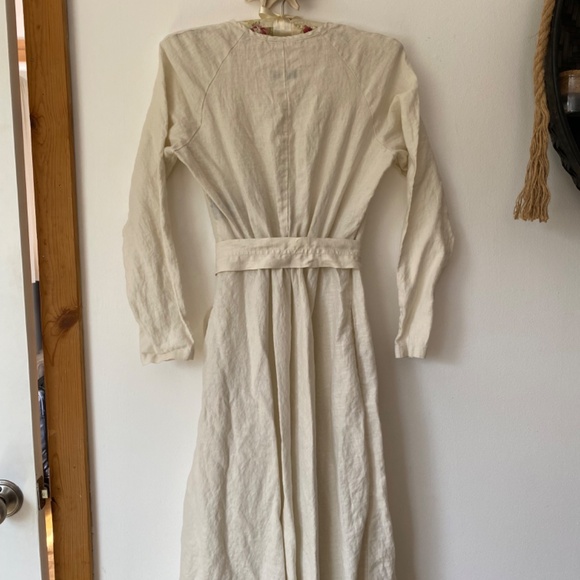 Visible Art Linen Wrap Maxi Dress - Picture 7 of 12